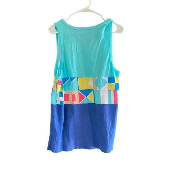 Chubbies Women's Blue Sleeveless Scoop Neck Jersey Tank Size Medium - Picture 3 of 4